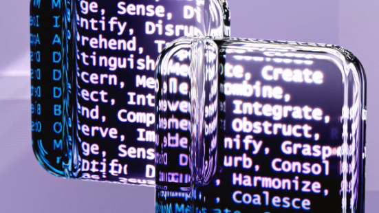 Two cubes with programming codes.